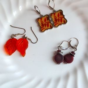 Trio of Earrings - Autumn / Fall